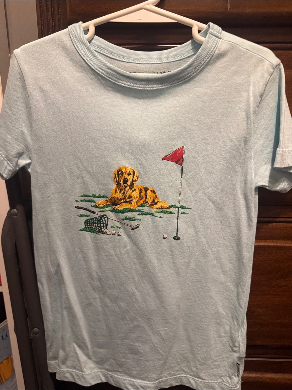 Crewcuts Light Blue Dog Golf Graphic Tee -